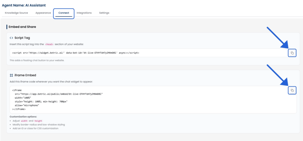 Deploy Your AI Agent to Your Website