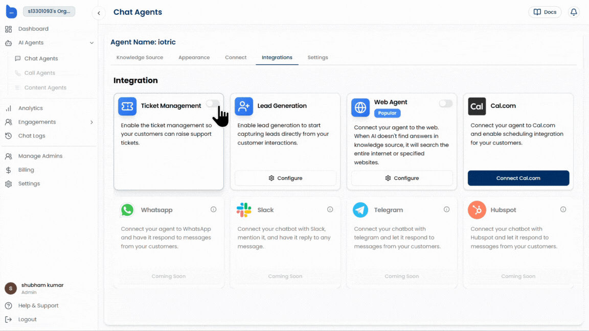 Add Integrations to Your AI Agents