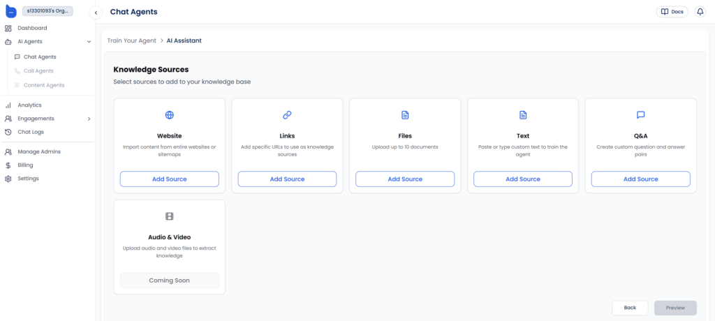 Botric Knowledge Sources Dashboard