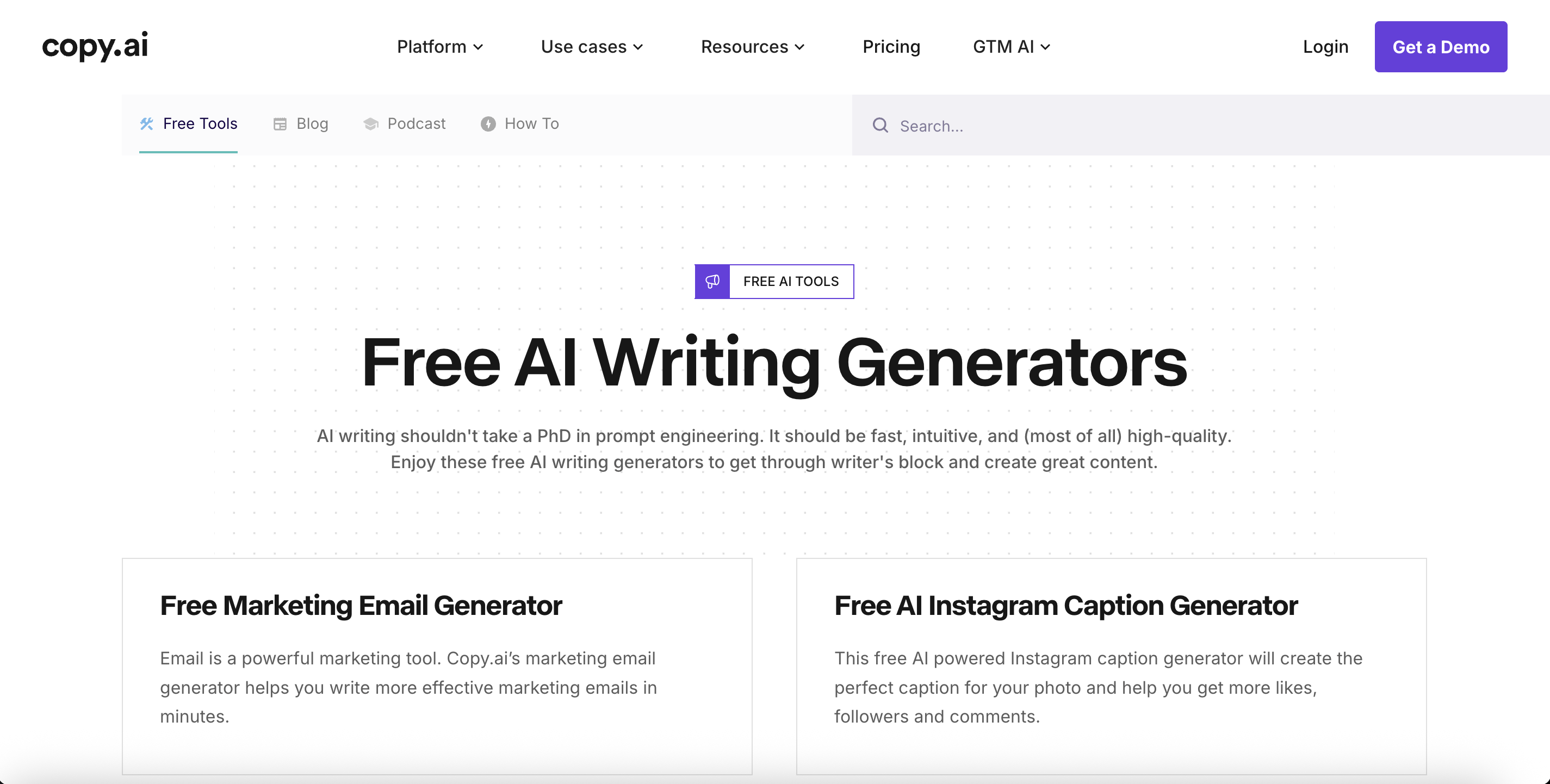 Copy.ai writer with multi-step content workflow automation